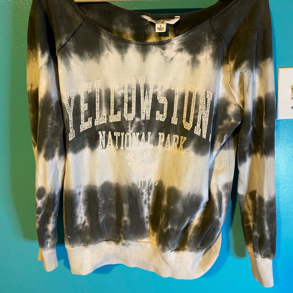 Tie dye Yellow Stone top